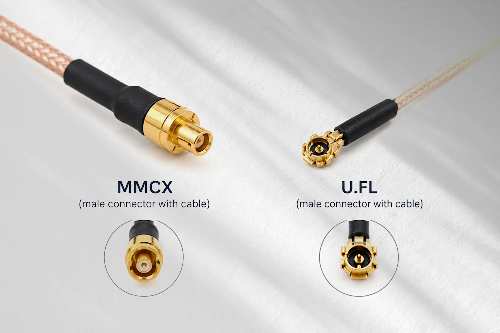 MMCX and U.FL cable assemblies