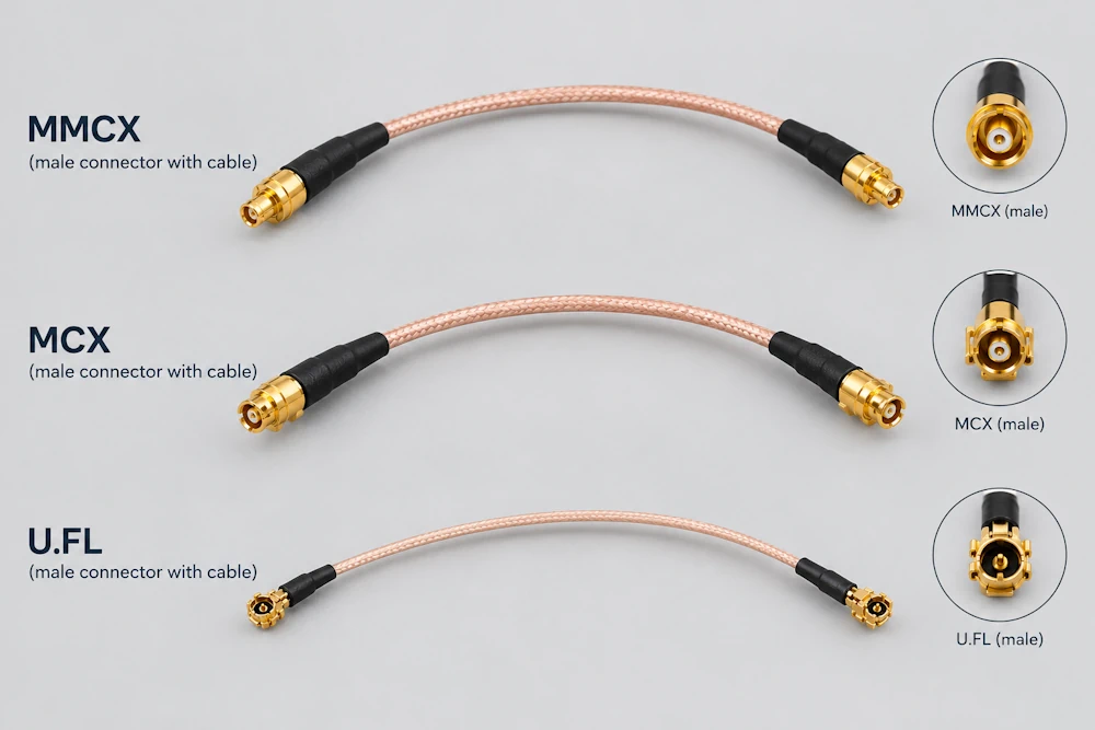 Spools of miniature coaxial cable in varying diameters