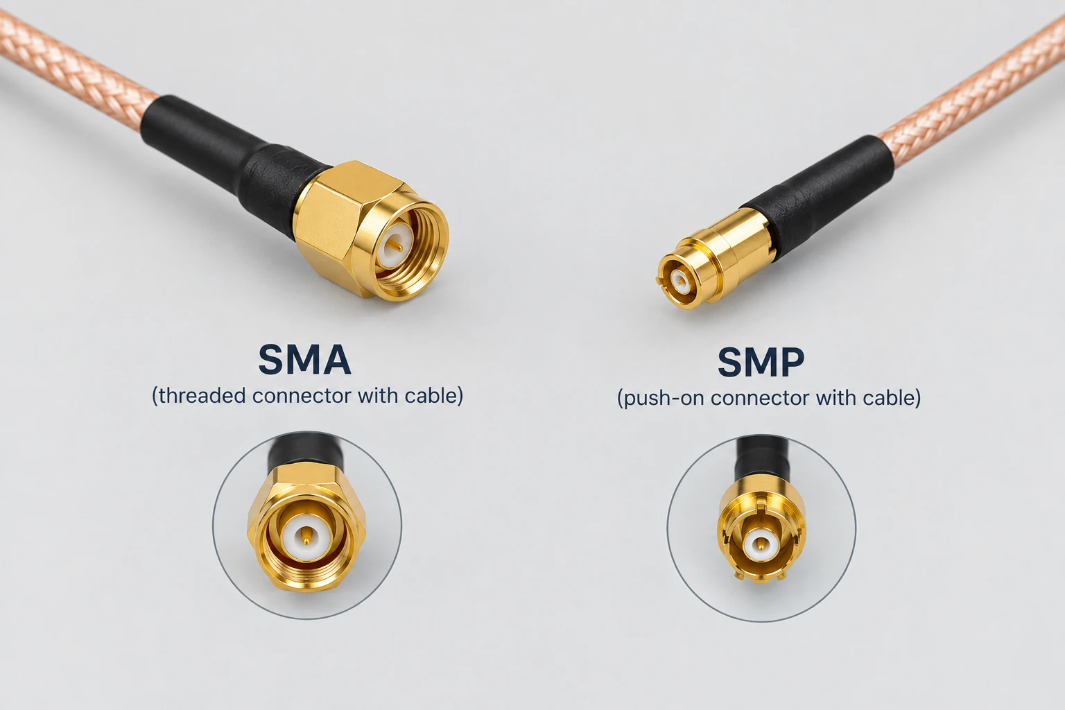 SMA and SMP test bench connectors